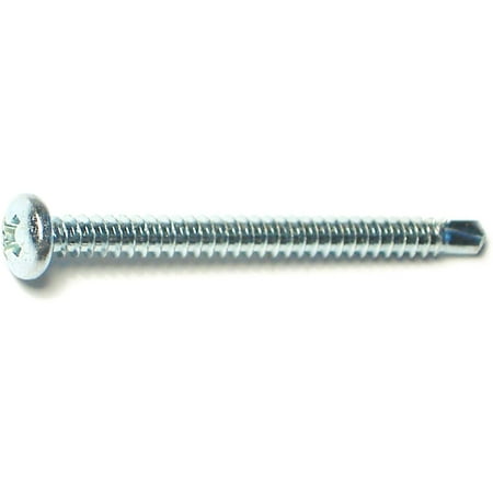 

#8-18 x 2 Zinc Plated Steel Phillips Pan Head Self-Drilling Screws