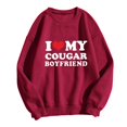 thumbnail image 1 of Wyzesi Chandails en Molleton pour Femmes Décontractés Petites Chandails en Molleton Imprimés Sans Capuche Col Rond Manches Longues Pull Col Rond Chandails en Molleton pour Femmes Chandails en Molleton en Laine Col Rond Femmes Graphique, 1 of 3