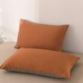 thumbnail image 4 of Washed Cotton Pillow Shams Set of 2 Envelope Closure Pillowcases Standard Size Soft Breathable, 4 of 5