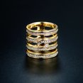 RoundCut CZ 18kt GoldTone Ring