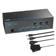 thumbnail image 1 of KVM Switch 3 Computers 3 Monitors -compatible+ DisplayPort USB 3.0 KVM Switcher 8K60Hz/4k144Hz Triple Monitor DP KVM, 1 of 7