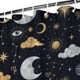 thumbnail image 3 of Dark Blue Celestial Pattern Shower Curtain 72"x84" ,Bathroom Decorative Shower Curtains Set with 12 Hooks,Modern Waterproof Washable Shower Curtain, 3 of 6