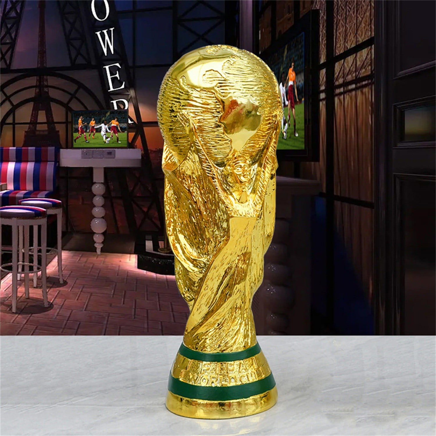 QLUEWX 2026 Replica Soccer Gold Troph-y, Collectible Sports Gift for Soccer Fans, Game Day Decor, Man Cave, Soccer Party Supplies & Gifts