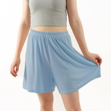 

Homgro Women s Plus Size Shorts Casual Pajamas Summer Short Lightweight Soft Comfy Mid Rise Loose Pj Bottoms Blue XX-Large