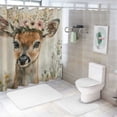 thumbnail image 7 of Autua Deer Flower Crown Chic Modern Bathroom Decor Shower Curtain 69"x72, 7 of 7