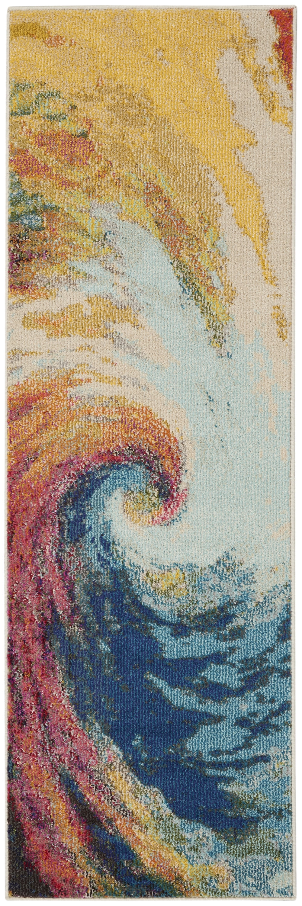 Nourison Celestial Abstract Wave 2'2" x 7'6" Area Rug, (2x8)