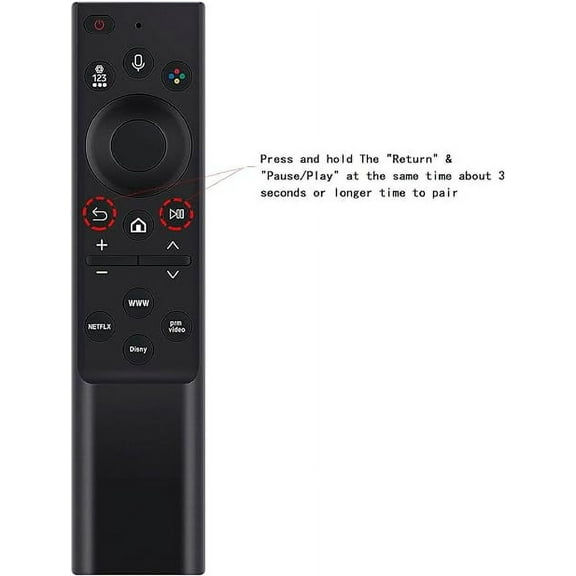 New BN59-01386D Voice Replace Remote Control suitable for Samsung Smart TVs Neo QLED Crystal UHD Series N43LS03AAFXZA QN43Q60AAFXZA QN50LS03AAFXZA QN50Q60AAFXZA