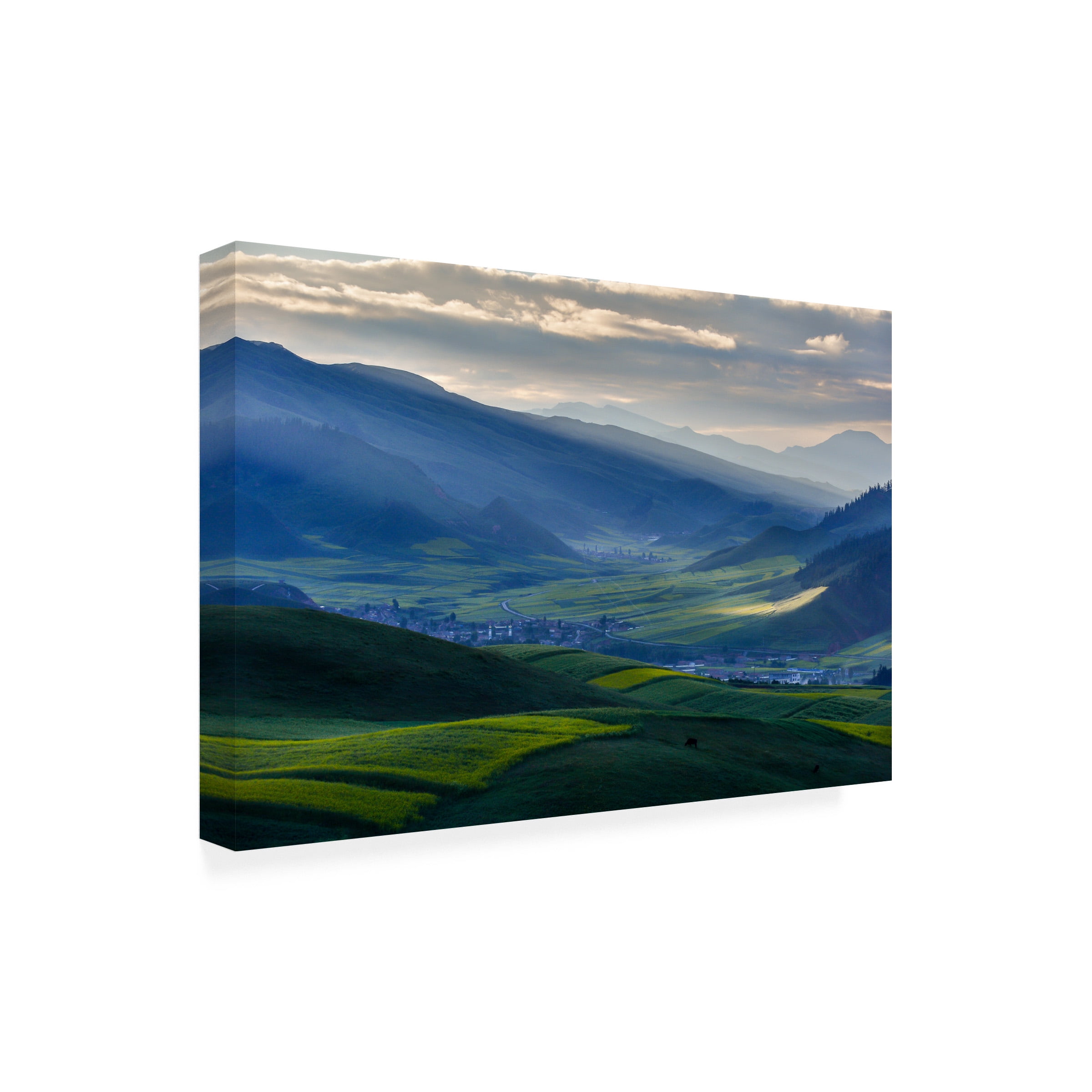 Xj Li 'aisles and clouds' Canvas Art
