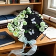 thumbnail image 6 of DIY Graduation Cap Decoration Accessory Kit, Includes Blue Faux Flowers, Alphabet for 2026 Grad Hats Decor, Graduation Party Supplies Green, 6 of 7