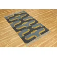 thumbnail image 4 of Wool Jute Rug Large Wool Jute Area Rug 7x10 Kilim Rug - Yellow Black Natural Woo, 4 of 5