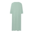 thumbnail image 5 of XIAONU Womens Zip Front Short Sleeve Nightgown with Pockets Soft Loungewear Home Sleepwear Dress, 5 of 6
