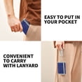thumbnail image 5 of JIALIOU Nylon Trifold Card Wallet with ID Window Zipper Pocket for Men Women Teen Deep Blue Sparkling and Shining, 5 of 7