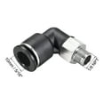 thumbnail image 2 of Push to Connect Tube Fitting Male Elbow,10mm Tube OD x 1/8 NPT Thread Pneumatic Air Push Fit Lock Fitting 2pcs, 2 of 3