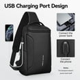 thumbnail image 2 of MARK RYDEN Sling Backpack for Men, Waterproof Shoulder Bag with USB Charging Port and Adjustable Strap, Holds 9.7 Inch ipad, Sling Bag for Traveling, Sporting, Cycling, Daily, 2 of 6