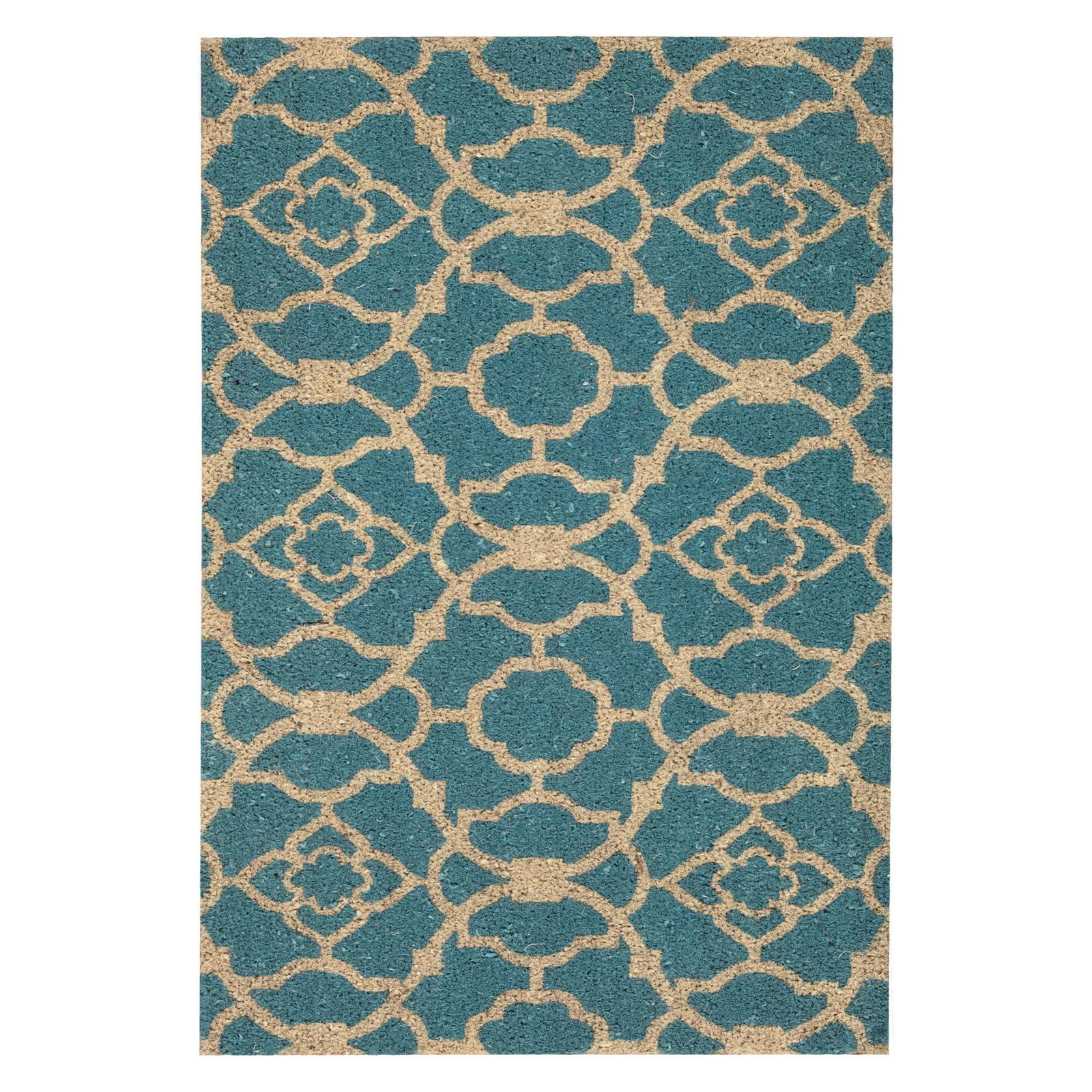 Waverly Greetings "Lovely Lattice" Teal Doormat