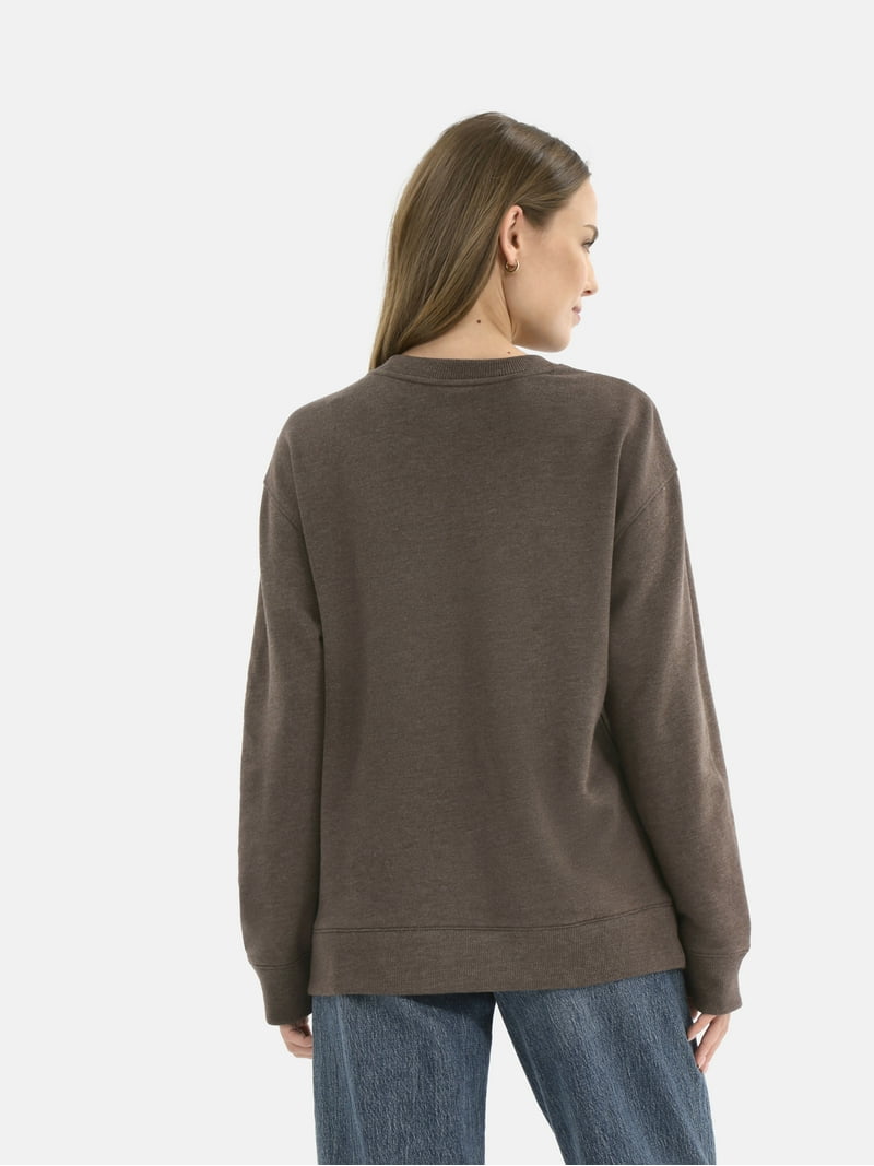 Time and Tru Women's and Women's Plus Crewneck Sweatshirt with