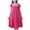 Hot Pink, variant on Asxite Womens Pajamas Solid Crew Neck Mesh Short Sleeve Nightgown Dress