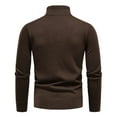 thumbnail image 2 of Gibobby Suéter cuello de tortuga hombre Suéter de cuello alto para hombre, ajuste delgado, casual, tela acanalado(Café,M), 2 of 4