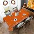 thumbnail image 3 of Orange Pumpkins Flowers Fall Tablecloth , Thanksgiving Autumn Tablecloths 60x84 Inch, 3 of 7