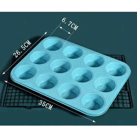 

Non-Stick 12 Cup Muffin and Cupcake Pan Baking Trays hanitom