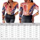 thumbnail image 2 of Blusas De Verano Blusas básicas estampadas Camisa con cuello en V Mujer Manga larga Traje diario (Naranja XL) Ygjytge para Mujer Naranja T L, 2 of 8