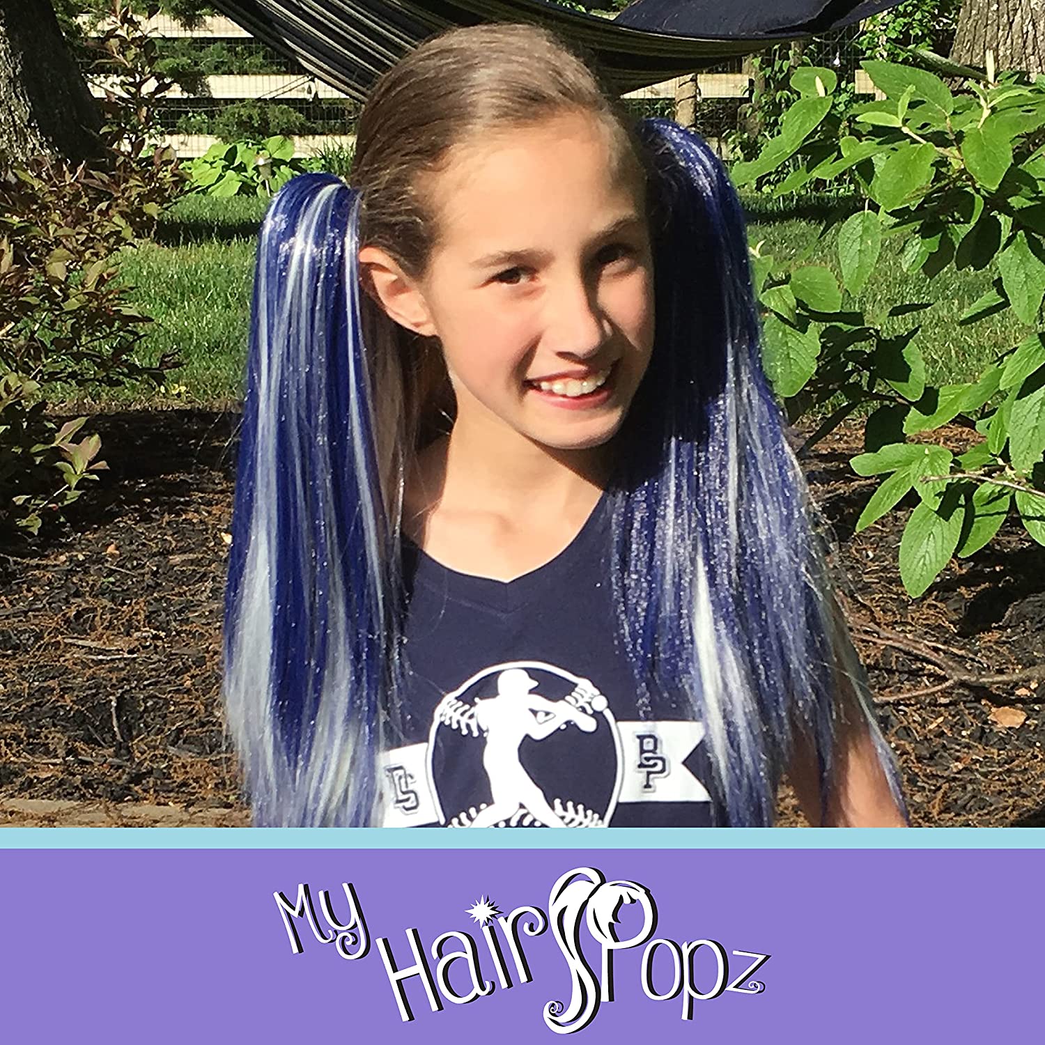 My Hair Popz Colorful Clip-in Hair Extensions for Kids - Rainbow Unicorn Hair Accessories for Girls