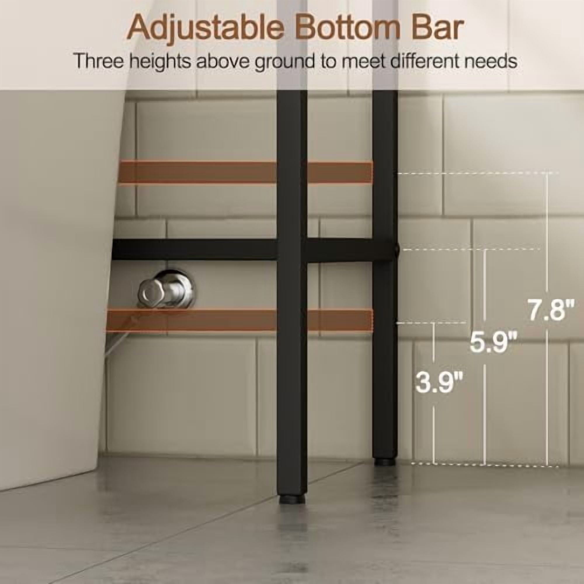 4-Tier Over The Toilet Storage, Bathroom Organizer, Space-Saving, Above Toilet Storage Rack with 4 Hooks and Paper Holder, Metal Shelf, Black