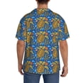 thumbnail image 3 of Rateoe Sea Turtle Pattern Men's Short Sleeve Classic Shirt, Casual Short-Sleeved Shirt, Lightweight Summer Shirt, Cuban Collar Shirt,Button-Front Shirt-3X-Large, 3 of 5