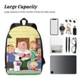 thumbnail image 4 of Family Guy Backpack, Large Capacity 17 Inch Laptop Backpack, Durable Casual Daypack, Water Resistant, 17.3x12.2x5.5 Inch, 4 of 8