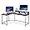 Black, variant on ivinta Modern L-Shaped Computer Office Desk, Gaming Corner Desk with Monitor Stand, Home Office Study Writing Table Workstation for Small Spaces 6404