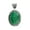 emerald, variant on Real 925 Sterling Silver Pendant For Men Women, Natural Pink Ruby Oval Gemstone Unique Handcrafted July Birthstone Pendant