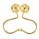 thumbnail image 5 of Juego de 12 ganchos decorativos de latón Brillar para cortina de ducha anillos de Metal brillantes a prueba de óxido diseño de bola hueca, 5 of 5