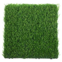 OUNONA Synthetic Grass Turf Tiles for Garden and Patio Interlocking Artificial Grass Mat for Outdoor Pet Training Realistic Fake Grass