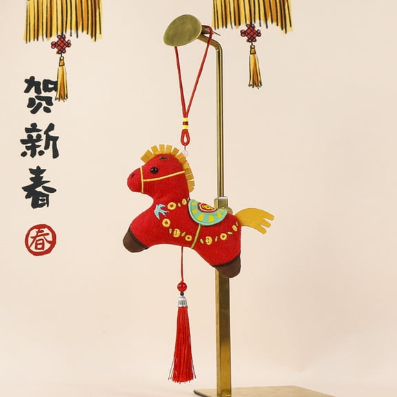 Gaiwos Plush Horse Keychain 6 inches, Lucky Horse Hanging Pendant, Soft Fabric and Portable Design, for Men Women Kids Backpack Purse Car Home Table Birthday Party Decoration