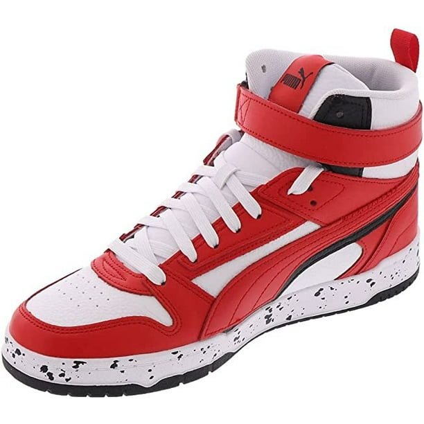 PUMA 38842301 Men's RBD Game Varsity Patch Sneaker, High Risk Red White ...