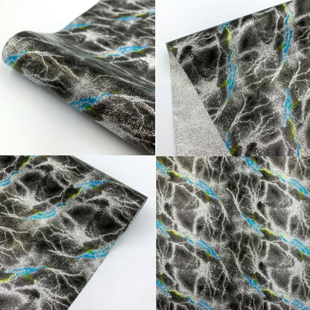 EGNMCR Glitter Powder Wave Heat Transfer Film Heat Transfer Vinyl Clothing DIY Printing the Sticker