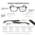 thumbnail image 3 of +5.00 Bevi Eyewear Adult Unisex Square Reading Glasses, +5.00 Magnification, Off-White, 4 Pair, 3 of 7