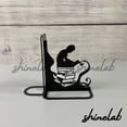 thumbnail image 3 of Shinelab Reading Book Metal Bookends Decor Custom Personalized Name Bookend Gift, Desk Bookshelf Decor 6458, 3 of 3