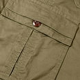 thumbnail image 6 of Big and Tall Men's Cotton Capri Pants 3/4 Lenght Pants Elastic Waist Workout Cargo Hiking Shorts with Pockets, 6 of 7