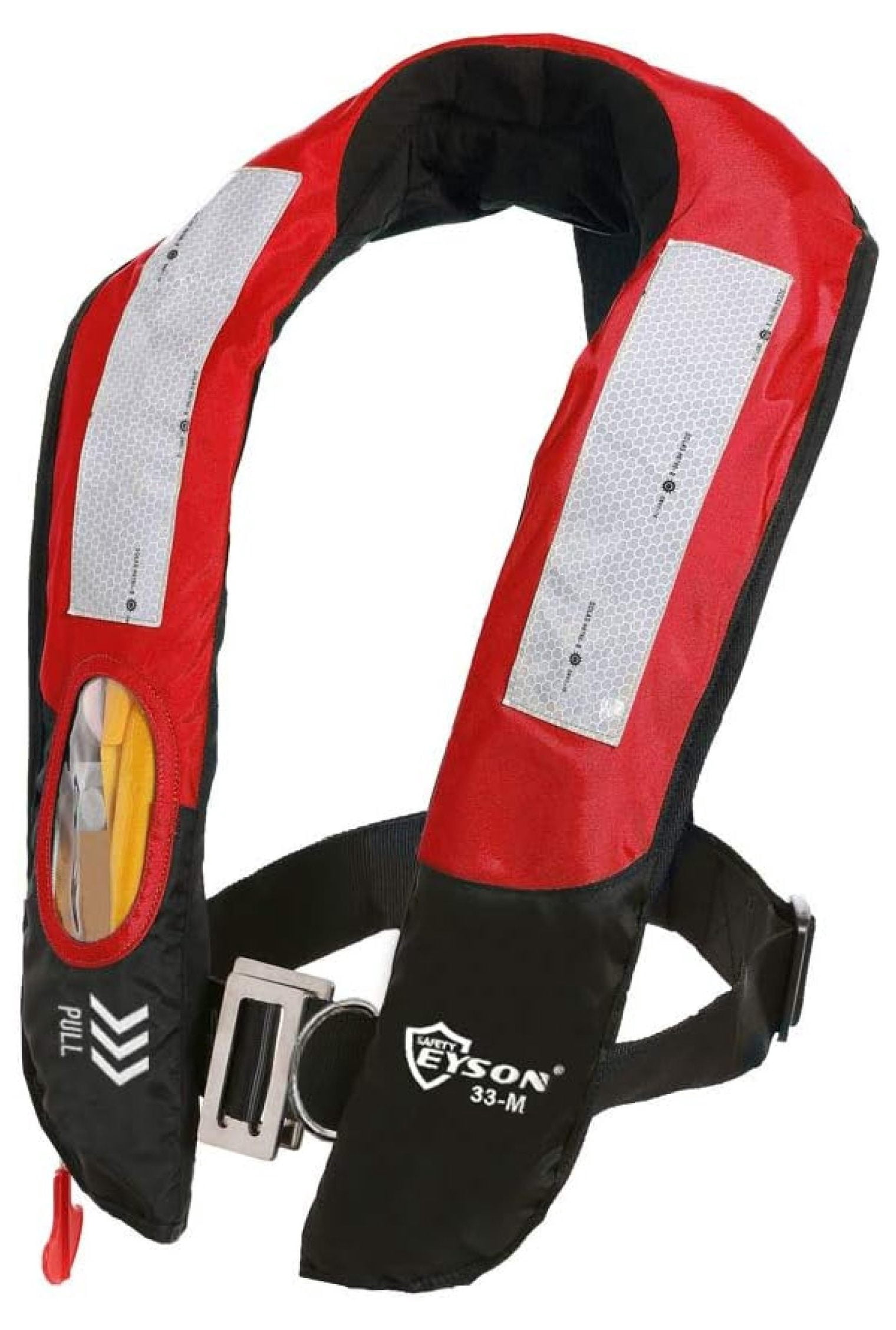 Inflatable Life Life Vest Highly Visible Manual for Adults (Red)