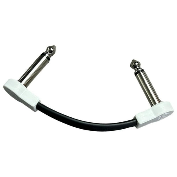 Cable de Pedal de Efecto de Guitarra CUTICAT TS 1/4 Ángulo Recto 10cm Blanco