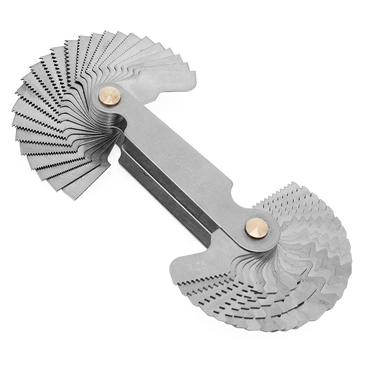 Stainless Steel Thread Gauge Kit with 5560 Degree Grip Metric