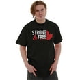 thumbnail image 4 of Canada Strong And Free Maple Leaf Men's Graphic T Shirt Tees Brisco Brands S, 4 of 4