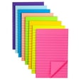 thumbnail image 1 of (8 Pack) Notes Autocollantes Lignées pour Poteau, Bloc de Notes Autocollantes 8 Couleurs Son 4X6 Po, Autocollants de Poteau Brillants Grands Carrés Colorés pour Bureau, Maison, École, Réunion, 50 Feuilles/bloc, 1 of 6