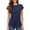 Blue, variant on Yubnlvae Women's Short Sleeve Casual Solid Loose Crew Neck T Shirts Beige M