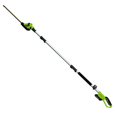 Earthwise LPHT12022 20" Cordless Electric 20 Volt Pole Hedge Trimmer (2Ah Battery and Charger Include)