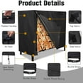 thumbnail image 4 of Log Pile Holder Cover, 4FT Foldable Portable Oxford Cloth Wood Rack Cover  for Indoor, 4 of 7