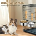 thumbnail image 5 of SSAWcasa 2Pcs Dog Crate Water Bowl No Spill, Stainless Steel Food and Water Bowls Hanging for Dog Cage, Crate, Kennel, Removable Coop Cage Cup for Large＆Medium Dogs, Pets - L (7.1x2.9''&6.3×2.5''), 5 of 7