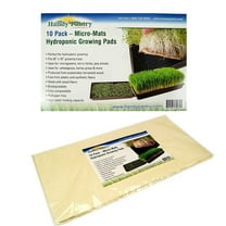 Micro-Mats Hydroponic Grow Pads - For Organic Production - 10 Pack - Plant & Seed Germination: Wheatgrass, Microgreens, More - For 20" x 10" Greenhouse Trays