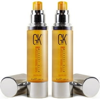 GK HAIR Global Keratin 100% Organic Argan Oil Anti Frizz Hair Serum Pack of 2 (1.69 Fl Oz/50ml) Styling Smoothing Strengthening Hydrating & Nourishing Heat Protection Shine For Frizzy Dry Damaged Hair
